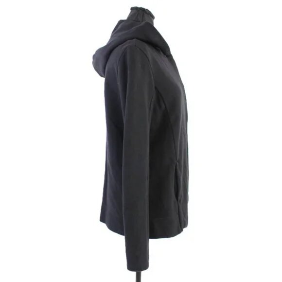 ⭐James Perse Black Concealed Asymmetric Full Zip Hoodie Jacket Size 3⭐ - Picture 4 of 8